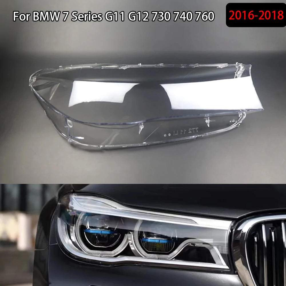 

For BMW 7 Series G11 G12 730 740 760 2016-2018 Front Headlight Glass Cover Headlamps Transparent Shell Lens Case