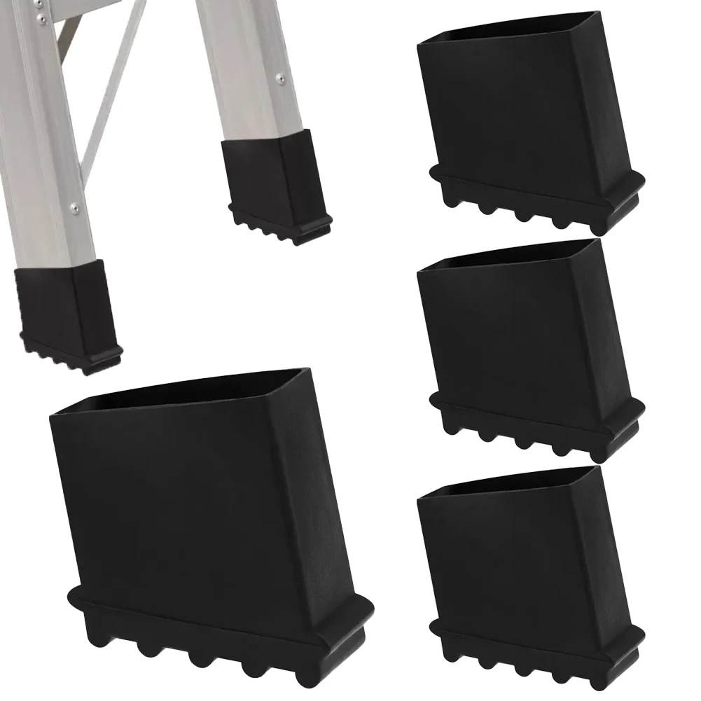 4Pcs Replacement Non-slip Rubber Folding Ladder Leg Feet Pads Foot Covers Versatile Ladder Leg Covers Ladder Feet Covers