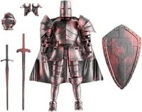 Knight Armor Action Figure - DIY Multi-Jointed Movable Robot with Medieval Armor Poseable Collectible Toy for Kids & Adults