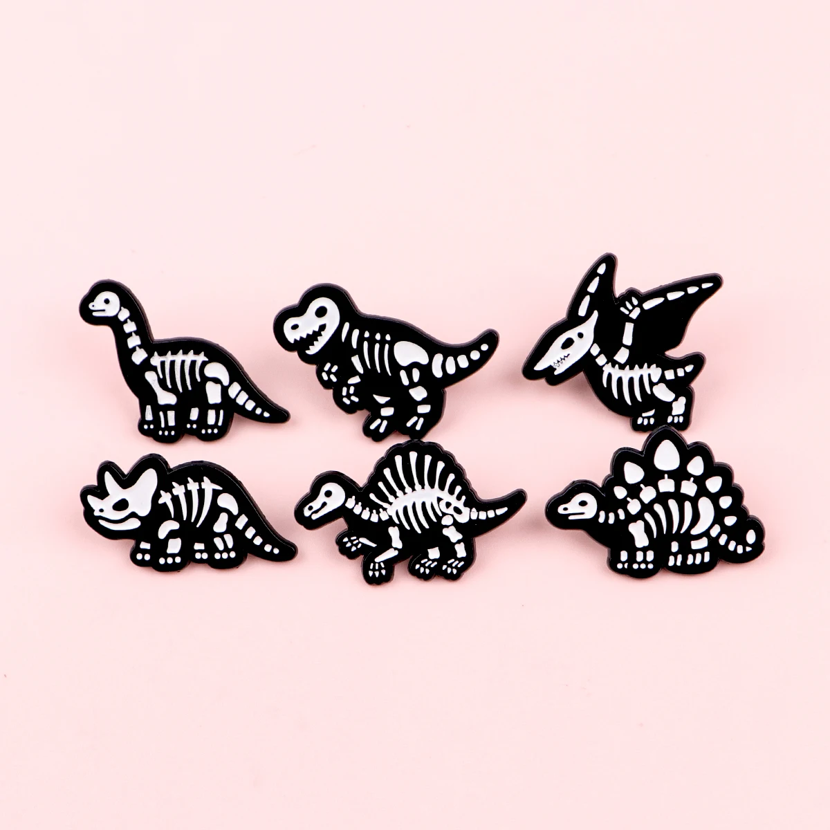 Gothic Dinosaur Skull Enamel Pin Cool Fantasy Animals Brooches on Clothes Badge Bag Clothes Lapel Woman Men Jewelry Friends Gift