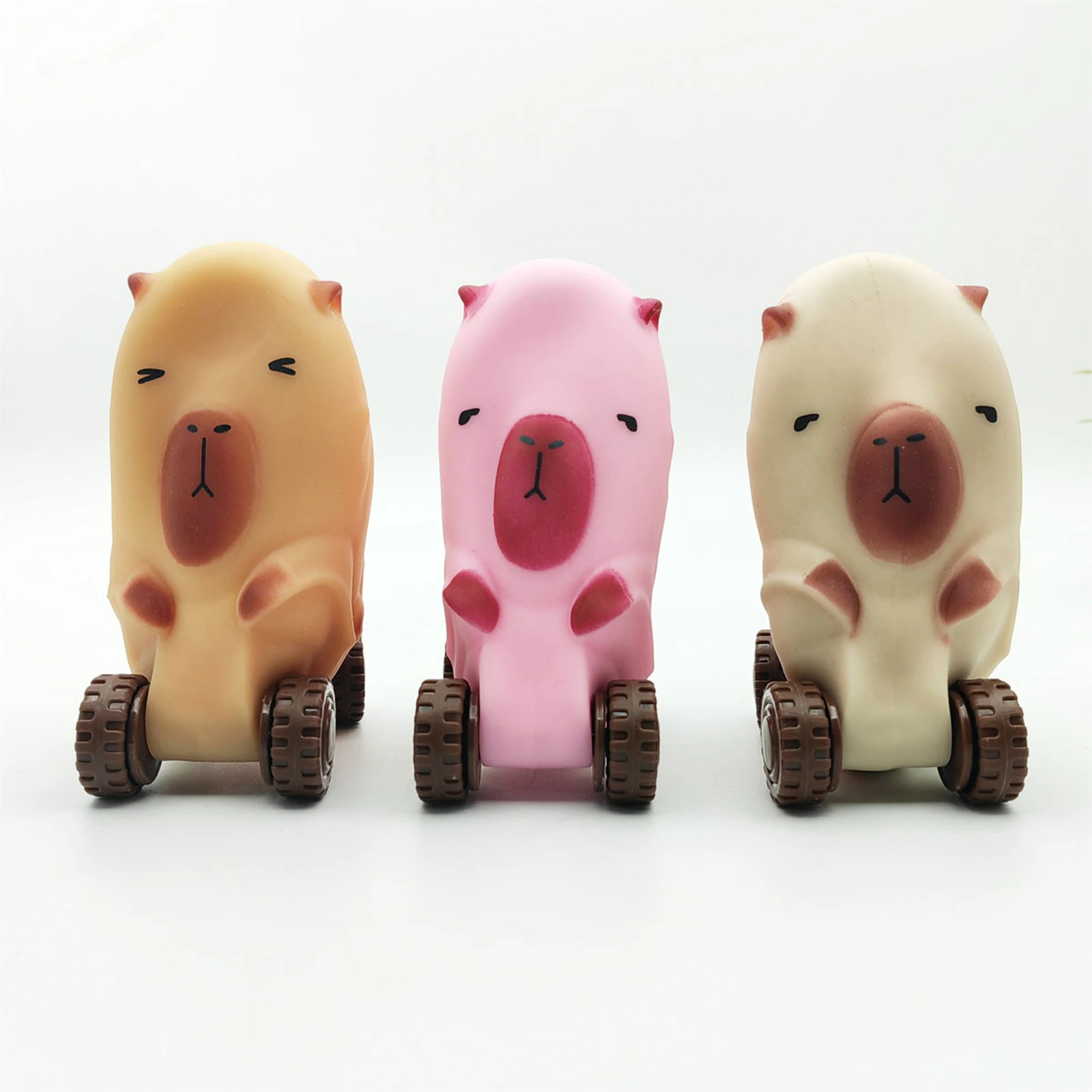 Capybara Squeeze Car Toy Stretchable Capybara Car With Wheels Creative Stress Relief Sensory Toy Funny Capybara Fidget Toy