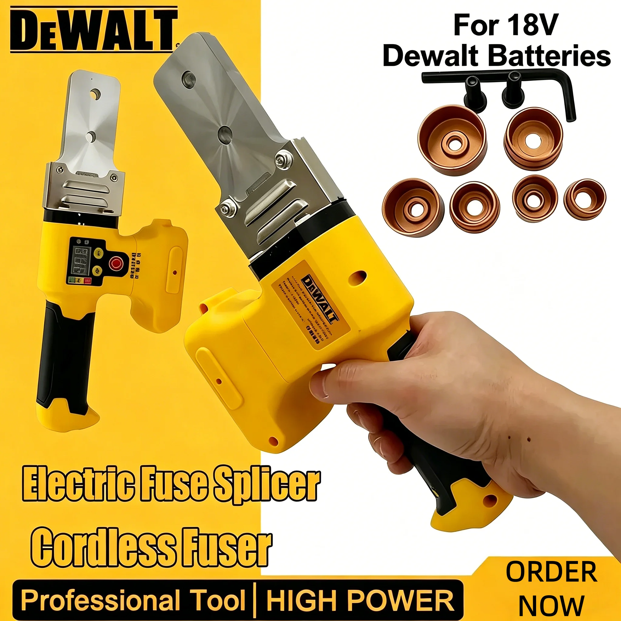 

Аккумуляторный электрический аппарат для сварки труб Dewalt (PPR/PE), аппарат для термосварки пластиковых труб, паяльник для нагрева труб, электроинструмент для соединения труб
