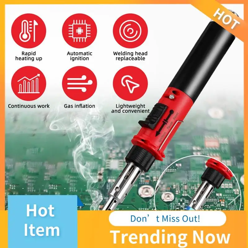 Soldering Iron Gas Soldering Iron Heat Gun Blower Torch Self-Ignite Instant Start Adjustable Flame Control Welding Tool D