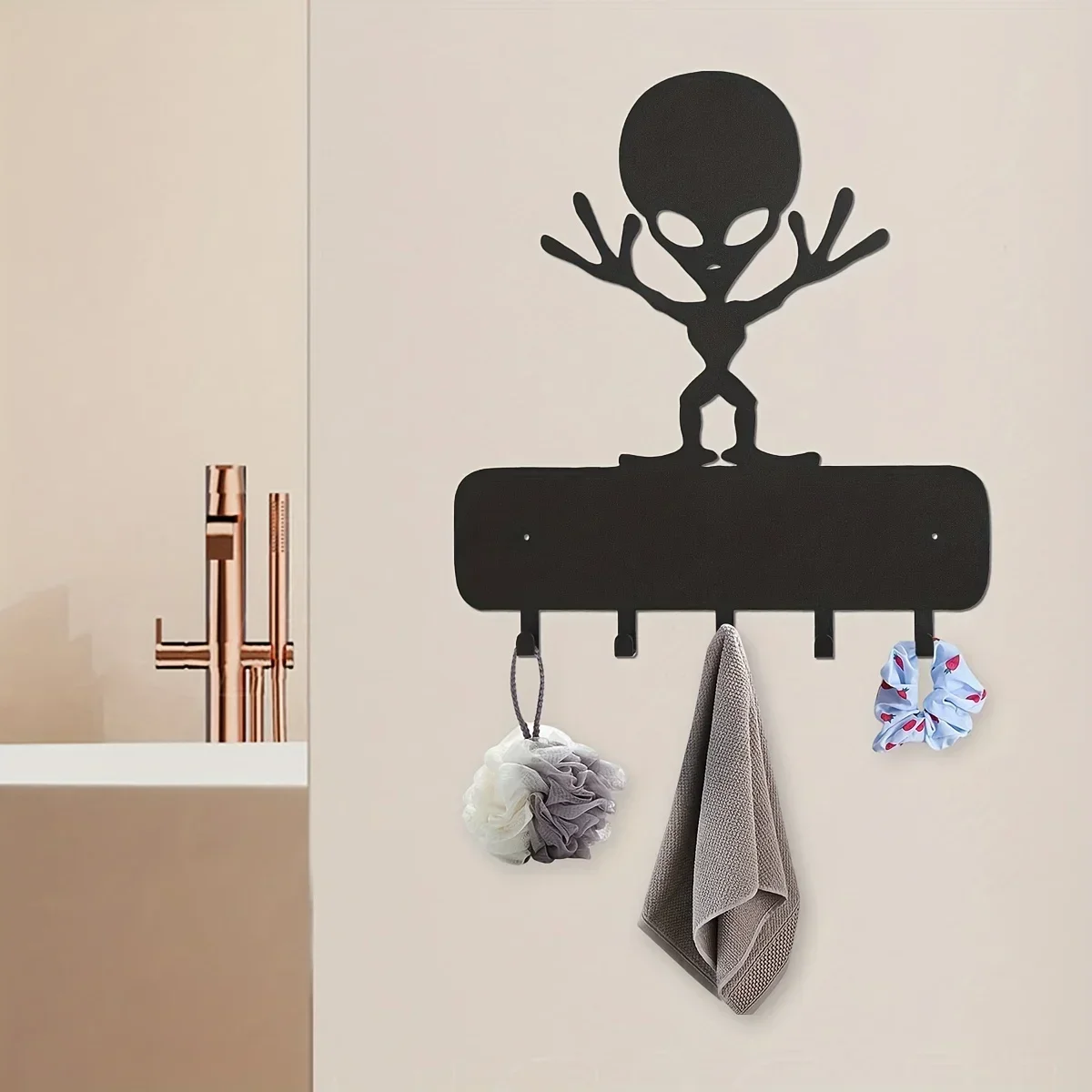 

CIFBUY Metal Alien Creative Key Hangers, Wall Mounted Hangers Hooks, Household Multi-Purpose Storage rack Coat Bag Key Hooks