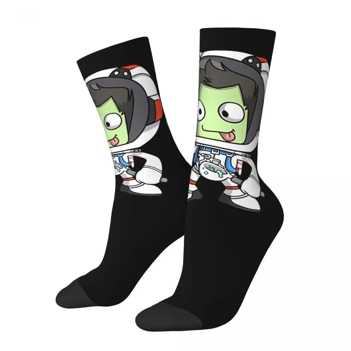 

Crazy compression Ice Cream Sock for Men Harajuku Kerbal Space Program Seamless Pattern Crew Sock Novelty