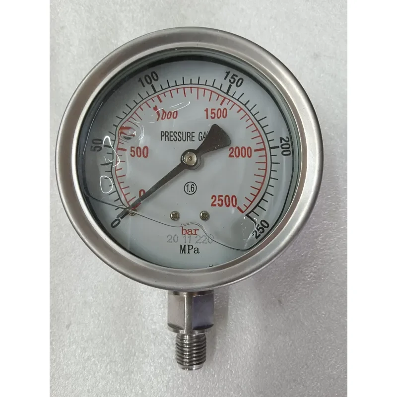 250Mpa High Pressure Gauge for Oil Pump Hydraulic System Industrial Manometer