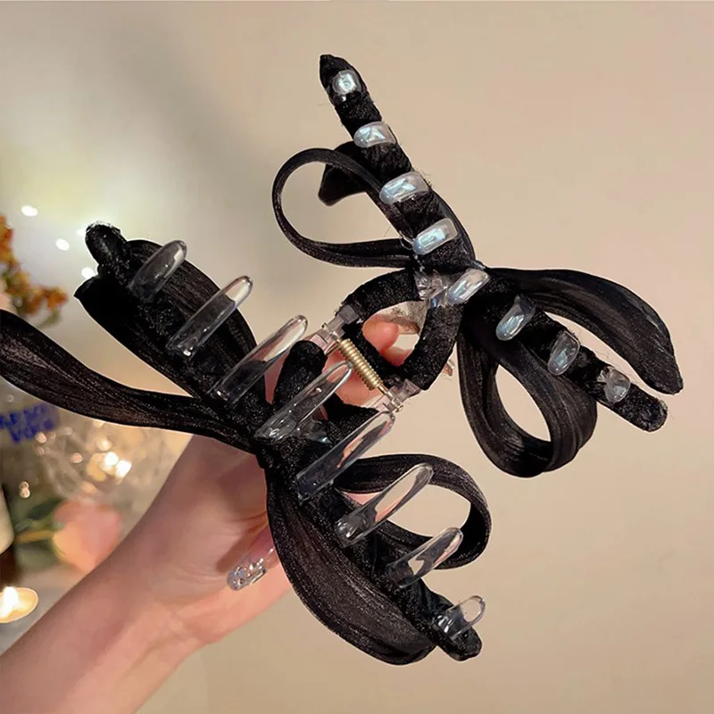 13Cm Gerimpelde Strikken Haarspeldjes Voor Vrouwen Haarspeld Doek Haarklauw Clip Haaraccessoires Mooie Meisjes Hoofddeksels