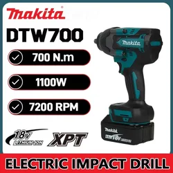 Makita DTW700 18V brushless electric wrench Cordless drill screwdriver High torque electric tool Torque wrench rechargeable bran