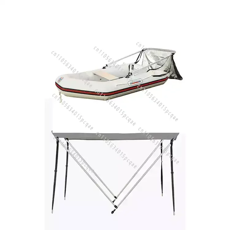 Outdoor Rubber Awning Umbrella Kayak Inflatable Fishing Boat Assault Portable Folding Boat Sunscreen Awning