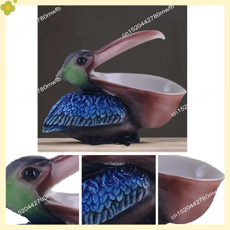 LDHL Pelican Ornaments-Keys And Jewelry Storage Of Resin Toucans, Ideal Choice For Living Room, Creativehome Decoration.