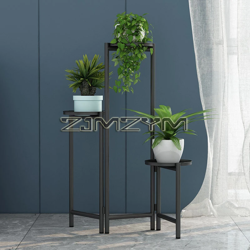 Light Luxury Nordic Multi-layer Foldable Plant Rack Folding Flower Stand Home Decor Drop-off Flower Pot Holder Plant Stands