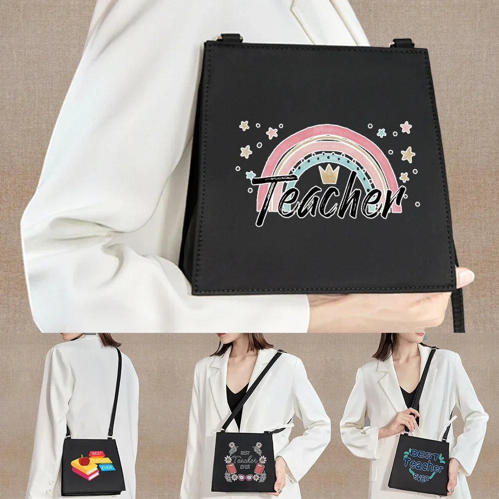 Women Shoulder Square Bags 2024 New Style Crossbody Case Bucket Bags Teacher Series Pattern Commuter Fashion Messenger Handbag