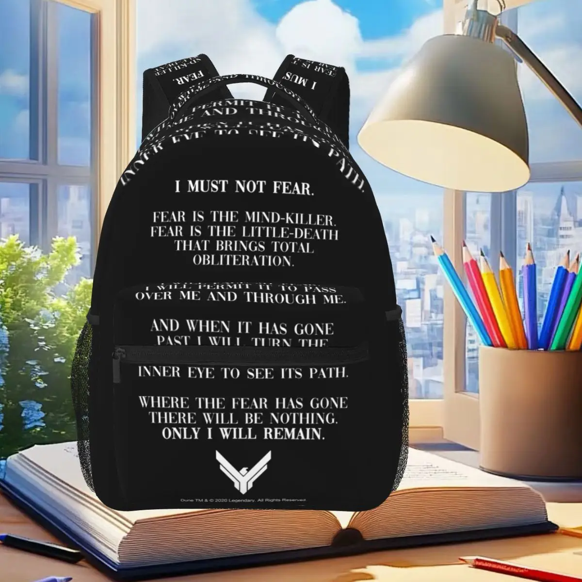 

Рюкзак Litany Against Fear Dune с цитатой 2020, студенческая сумка для книг для мальчиков и девочек, детская школьная сумка, сумки на плечо для ноутбука для мужчин и женщин