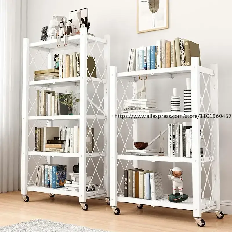 Folding Iron Shelf Living Room Kitchen Folding Lec 1 S Simple Installation Storage Cabinet 2size