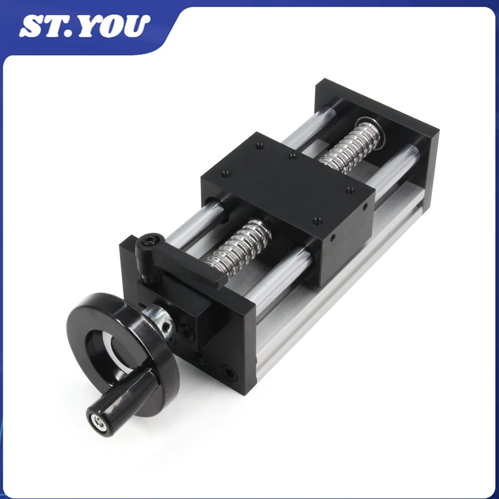 

GGP Double Optical Axis Hand Operated Linear Slide Rail Rail Ball Screw Precision Linear Guide 50-500mm Precision Linear Sliding