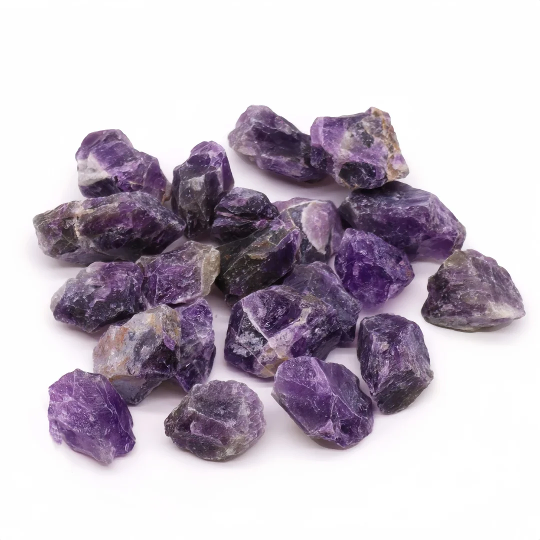 Small Natural Amethyst raw stone particles, unpolished natural crystal, suitable for jewelry making and home decoration