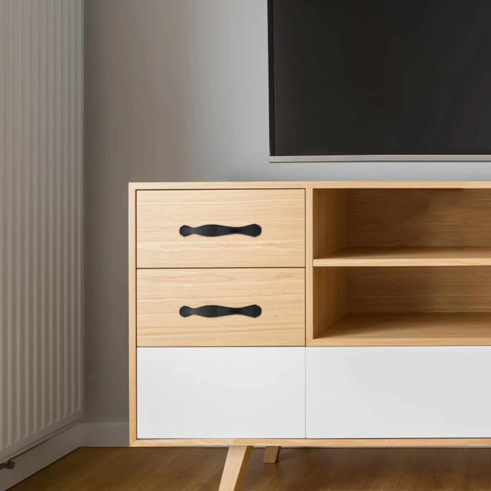 10 قطعة مقابض للخزانة السوداء درج أنيق يسحب للمطبخ الحمام مضمد خزانة مقابض الأجهزة لأدراج مضمد #5