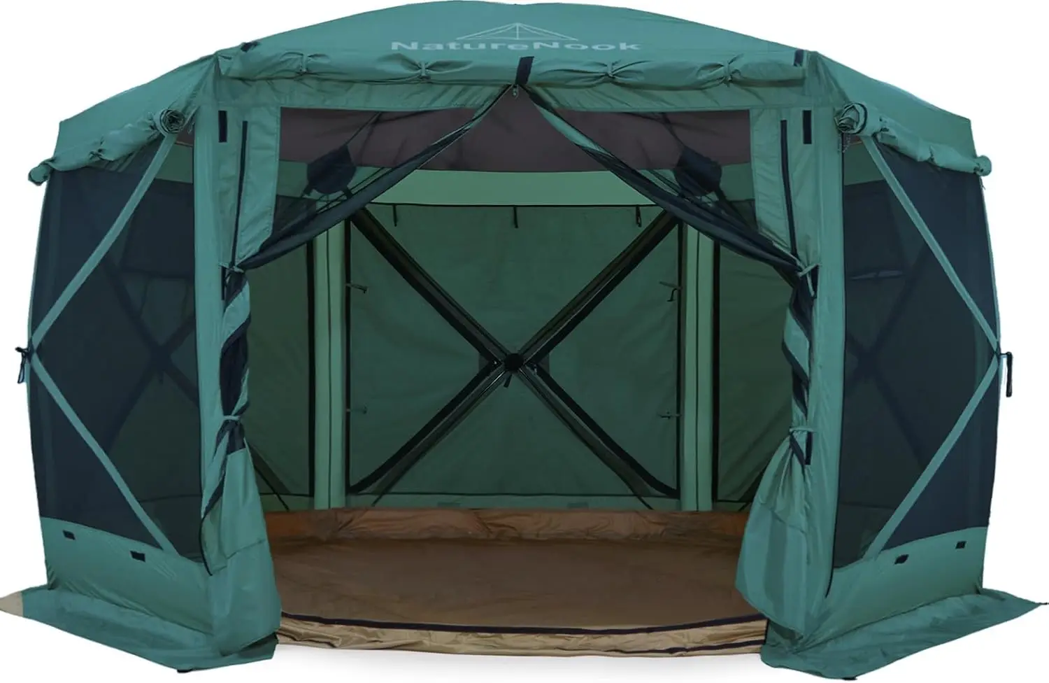 

Pop up Gazebo with Ground Tarp Canopy Tents 12x12FT Screen House with Sidewalls Camping Gazebo with Awnings Waterproof Footprint