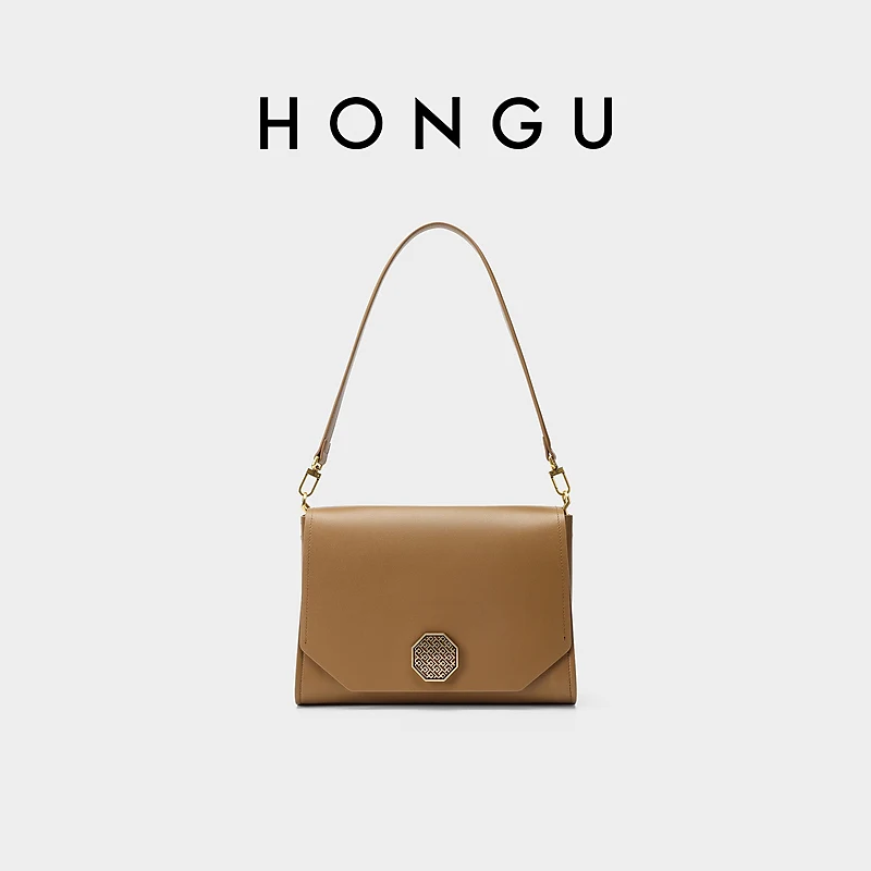 

HONGU New Popular Women'S Single Shoulder Crossbody Backpack With Retro Style French Stick Bag Brown Soft Leather Bag H51756195