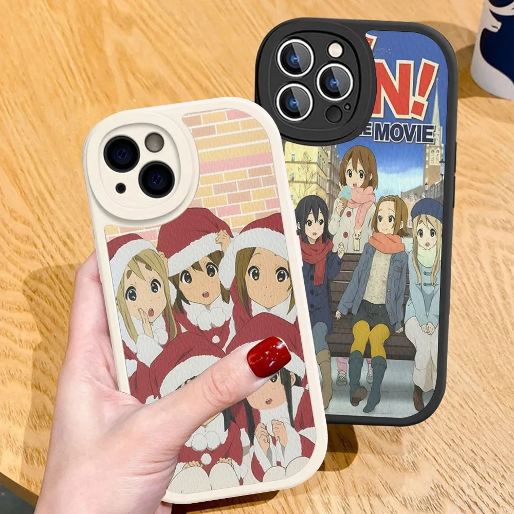 K-ON!! Anime Phone Case Hard Leather For iPhone 14 13 12 Mini 11 14 Pro Max Xs X Xr 7 8 Plus Fundas