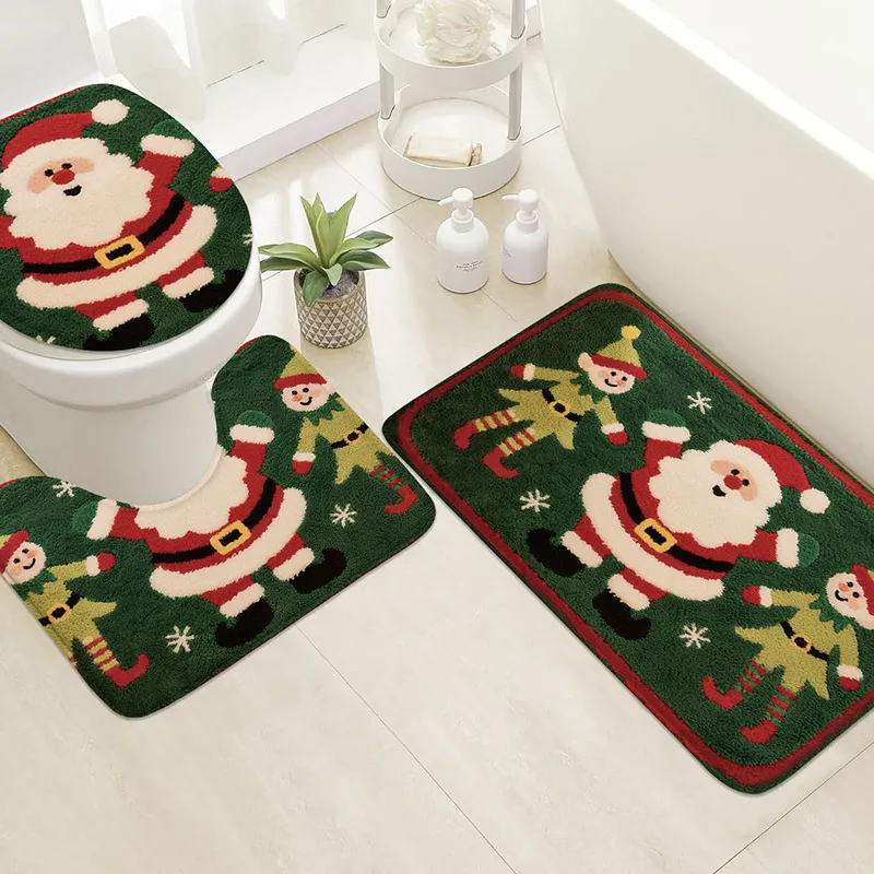 

Комплект напольных ковриков из фланелевого материала, противоскользящий коврик для ванной комнаты, небольшой ковер для душевой комнаты, коврик для сиденья унитаза, дверной коврик, декоративный коврик