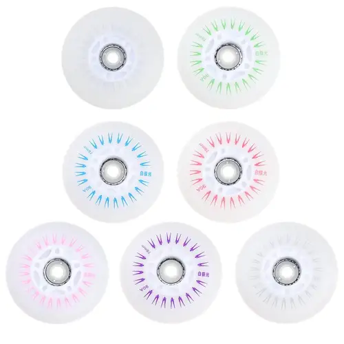 Ruedas de rodillo con luz LED para exteriores, rueda Flash de 60mm, 62mm, 90A, patines en línea de 80mm, 76mm y 72mm, 4 piezas