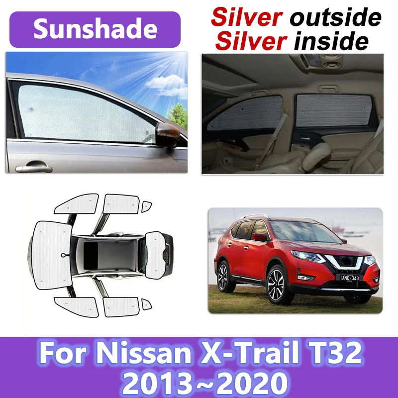 

For Nissan X-Trail T32 2015 Accessories 2013~2020 Car Front Windows Sunshade Anti-UV Curtains Heat insulation Car Accessories