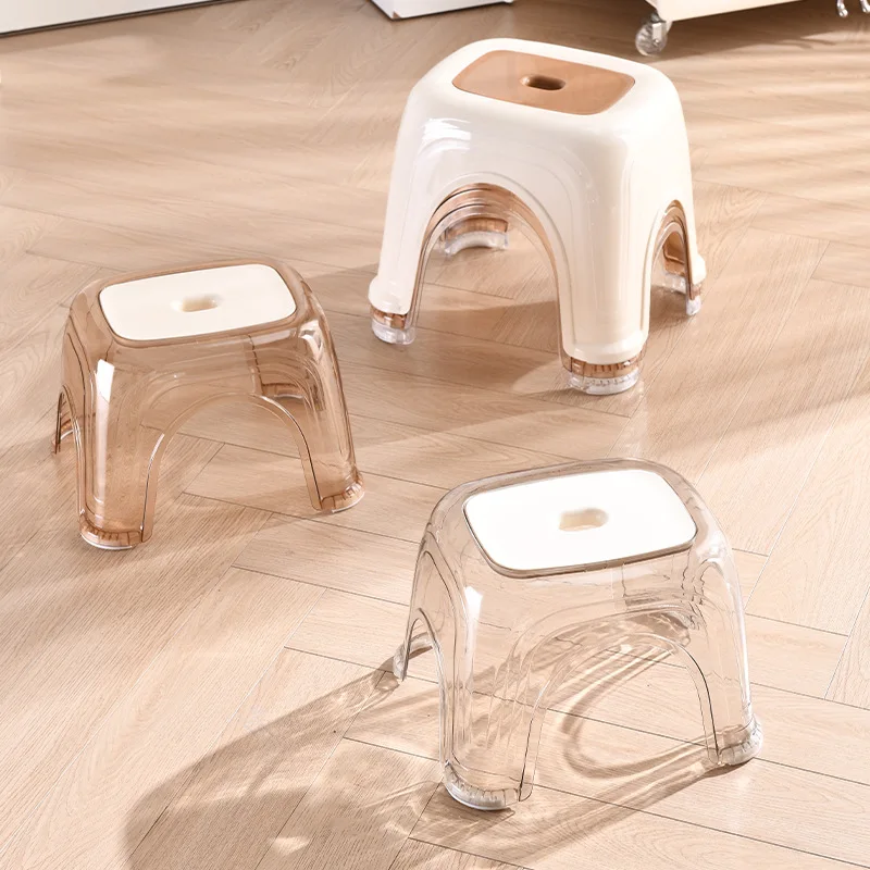 Toilet stool transparent home living room thick durable foot high value bathroom stool