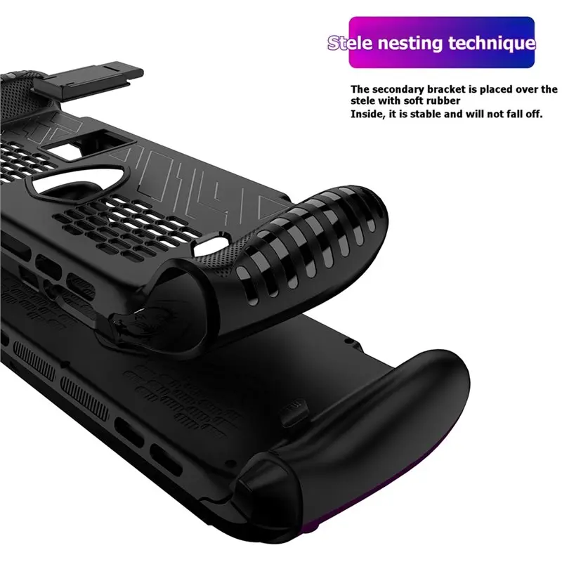 B27B 2In1 TPU Bracket Protective Case For MSI Claw 8 EX Ai+ Drop-Proof And Scratch-Resistant Soft Case