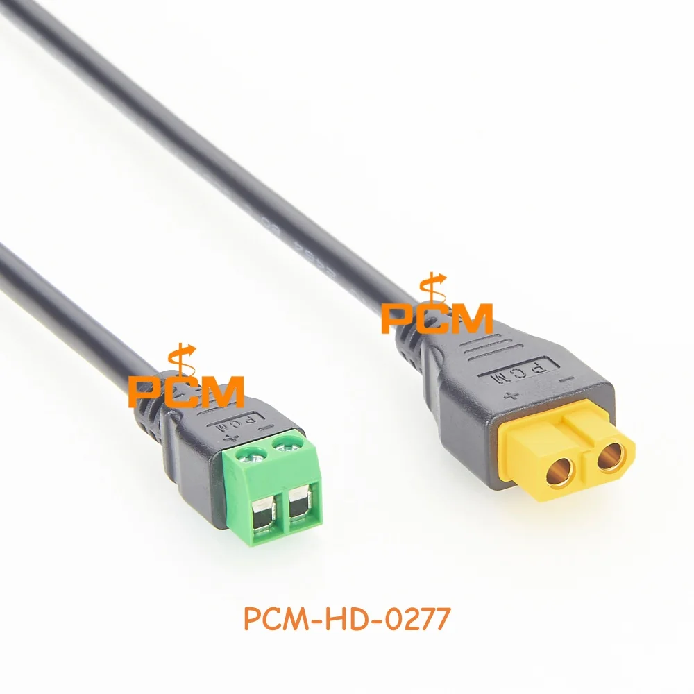 Amass XT60 Female to 2-Pin Screw Terminal Block Connector Cable Power for Lithium Battery Charging and Discharging System