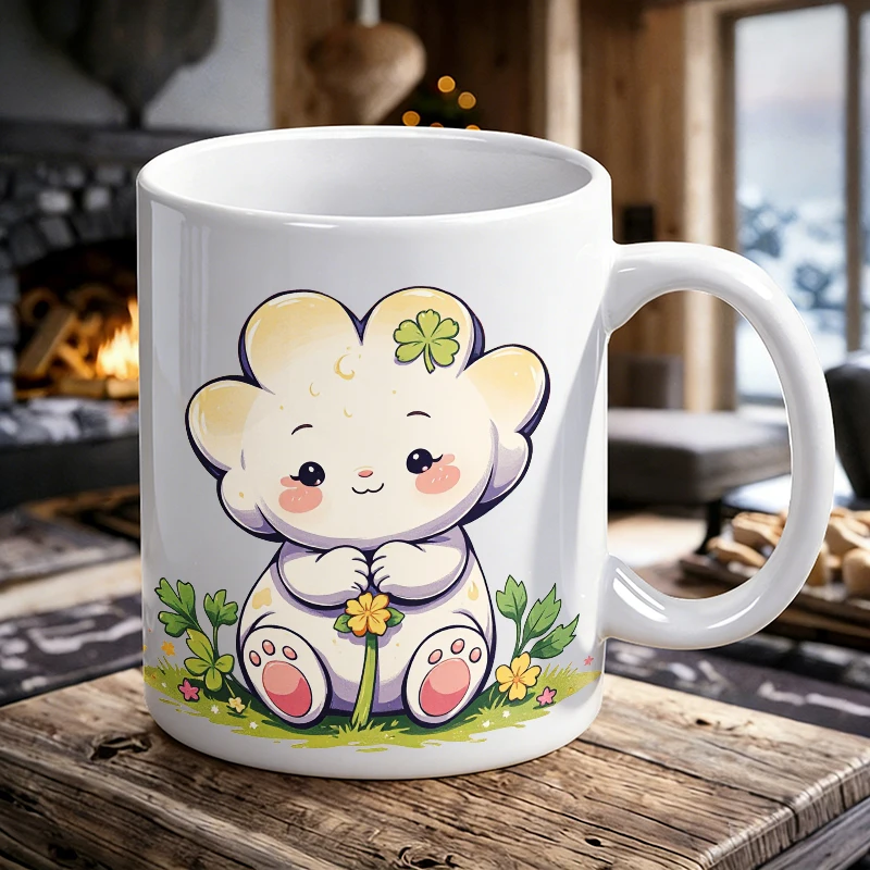 

1PCS Cute Kawaii Cloud Bear Ceramic Mug, Coffee Cup, Milk Cup, Office Tea Cup, Drinking Cup, Fade-Resistant, Gift for Friends