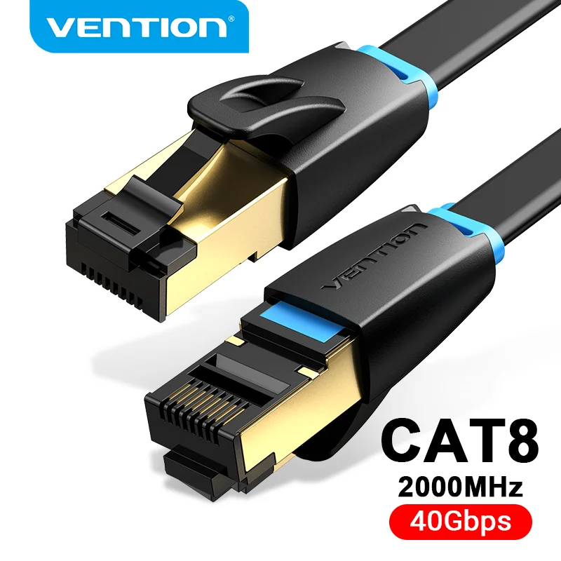 Vention Ethernet Cable Cat8 40Gbps 2000MHz Network Lan Core for PC Router Modem PS5 4 Laptop Smart Box Internet RJ45 Patch Cable