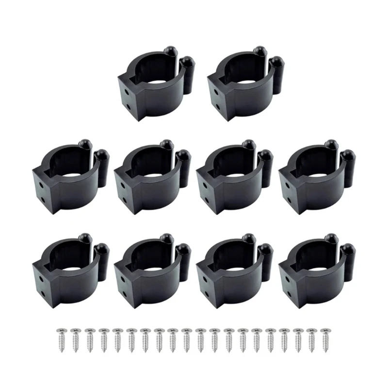 10 pcs Fishing Rod Holder Clip Replacement Fishing Poles Rod Holder Clips Billiards Pool Cue Clips Clamps Holder Durable