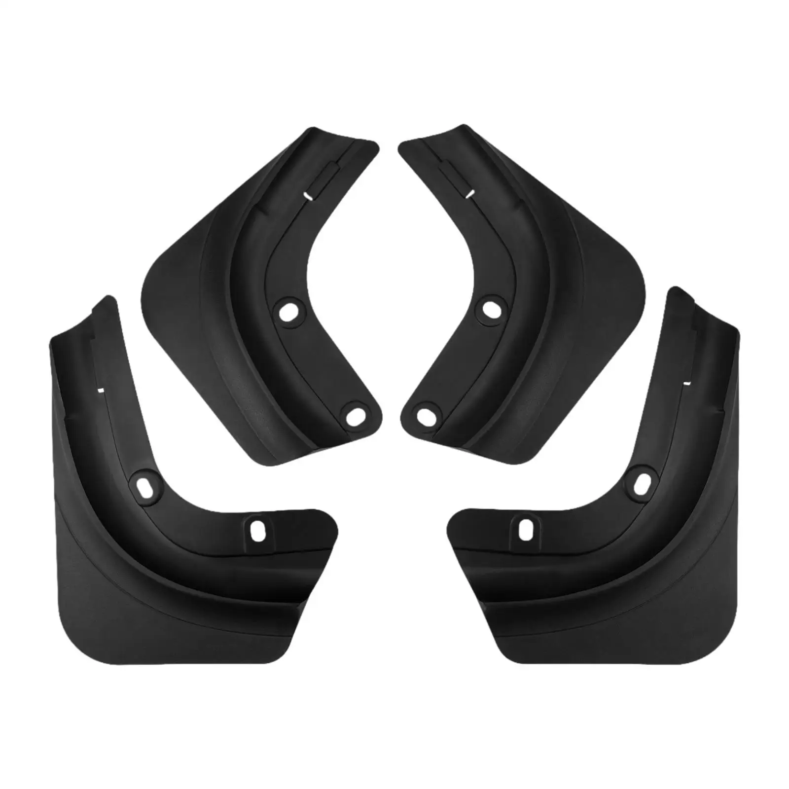 

Front Rear Protection 4Pcs Mudflaps Tires Guards Black Easily Install Exterior Accessories for 25 Car at