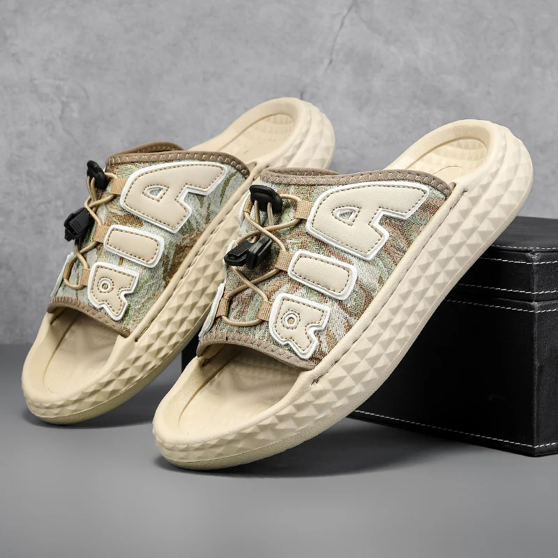 

Модные мужские повседневные новые летние разноцветные сандалии, тапочки, легкая модная нескользящая обувь, домашние тапочки, обувь