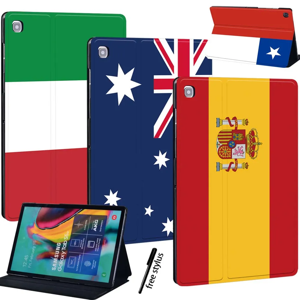 

Tablet Case for Samsung Galaxy Tab A7 Lite/Tab A8 10.5"/Tab A7 10.4"/Tab A 10.5" 9.7" T550 Pu Leather Stand Cover Flag Print