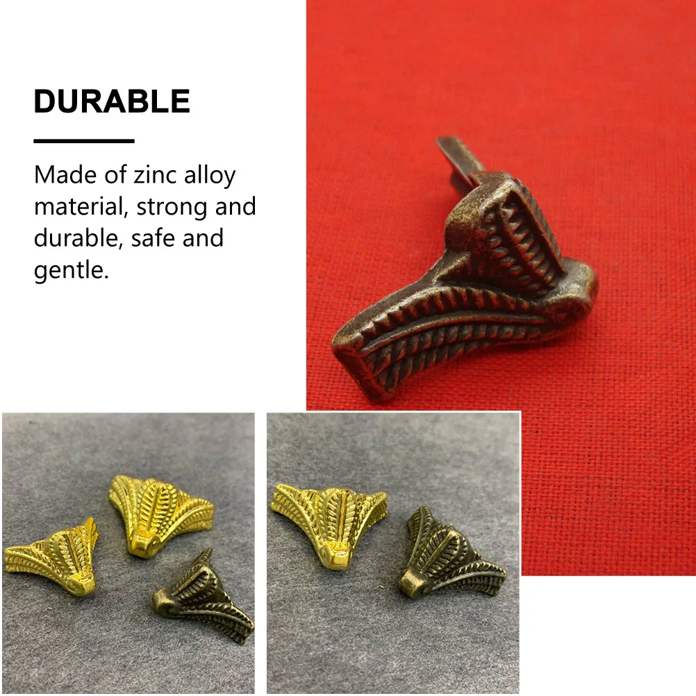 

24pcs Alloy Base Feet For Furniture Durable Sofa Legs Replacement Pads Decorative Fixing Legs For Gift Jewelry Boxes Wood