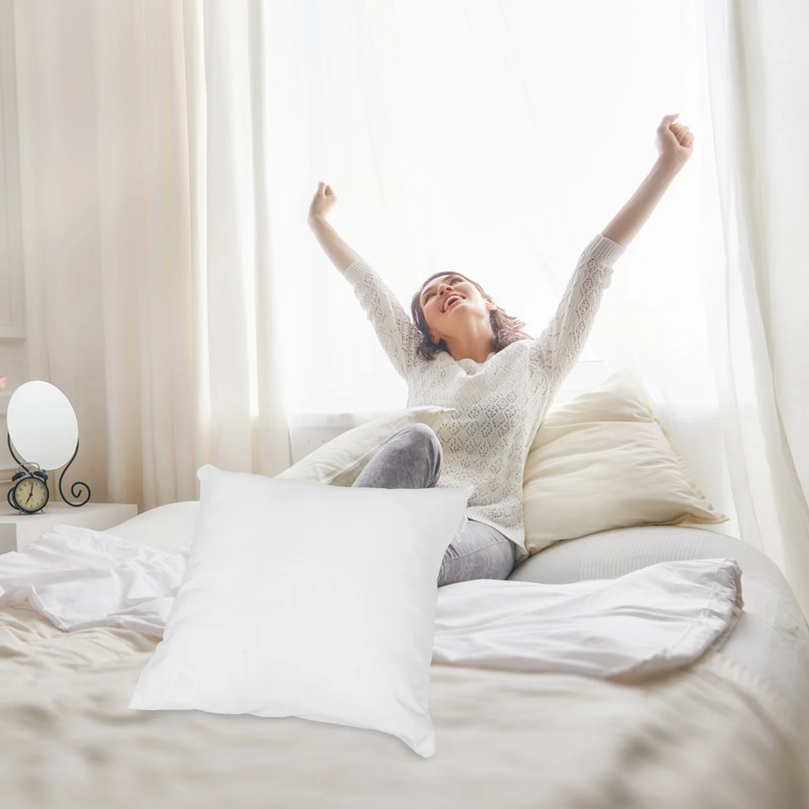 

Brushed Fabric Liner With Zipper Soft Pillow Core Cover For Bed Home Decor, Washable Cushion Insert Case, Pillow Covers