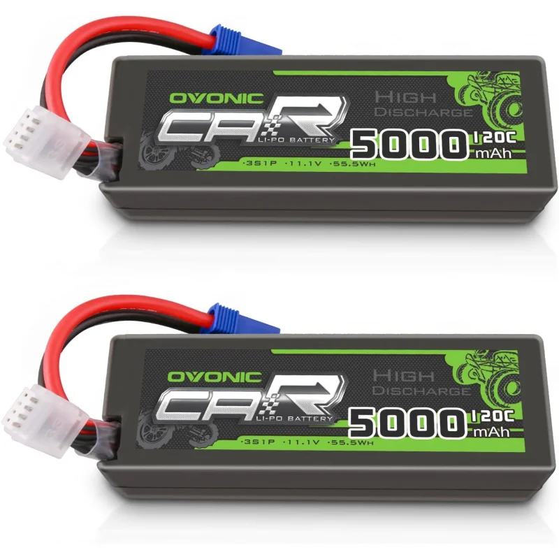 Ovonic 11.1v 120C 5000mAh 3s lipo battery hard case with EC5 plug for RC car RC helicopter RC truck RC Truggy airplane quadcopte