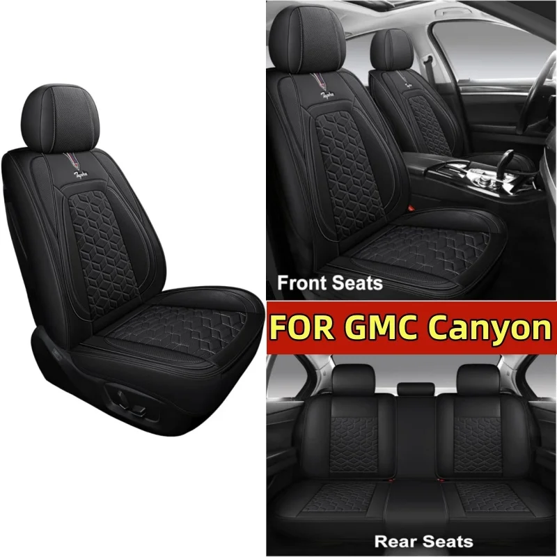 

Чехол на автомобильное сиденье GMC Canyon, высококачественный чехол из искусственной кожи, водонепроницаемый, износостойкий, полный комплект, 5-местный чехол на сиденье с полной оберткой