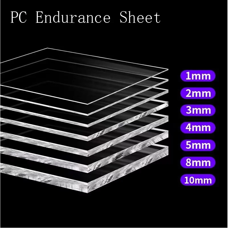 1/2Pcs PC Endurance Sheet 200x200 200x250 200x300mm Polycarbonate Materials Custom Cut Plastic Sheet Profile Plate Thick 2-5mm - Image 3