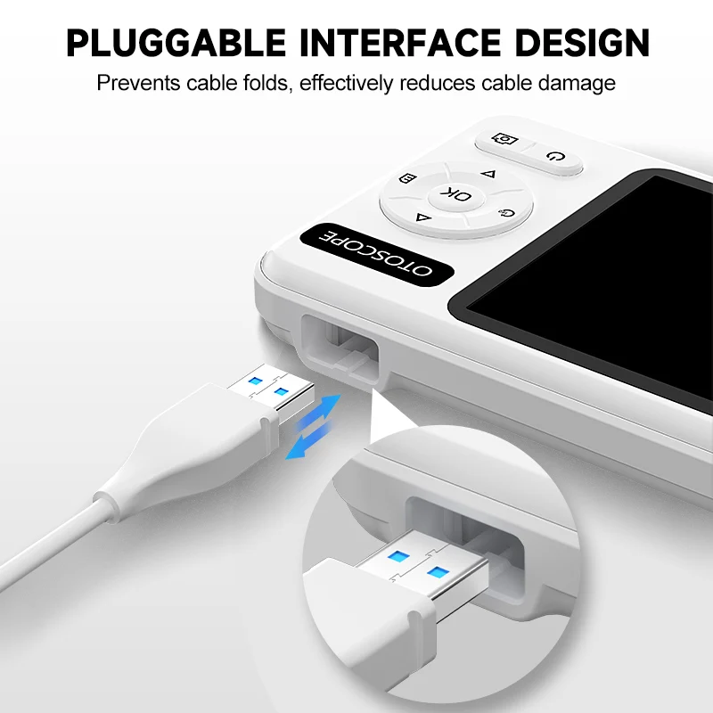 Visual Ear Camera 5'' IPS Screen HD1080P 3.9MM Digital Ear Sticks USB Ear Picker 6LEDs Ear Spoon Video Ear Wax Removal 3000mAh