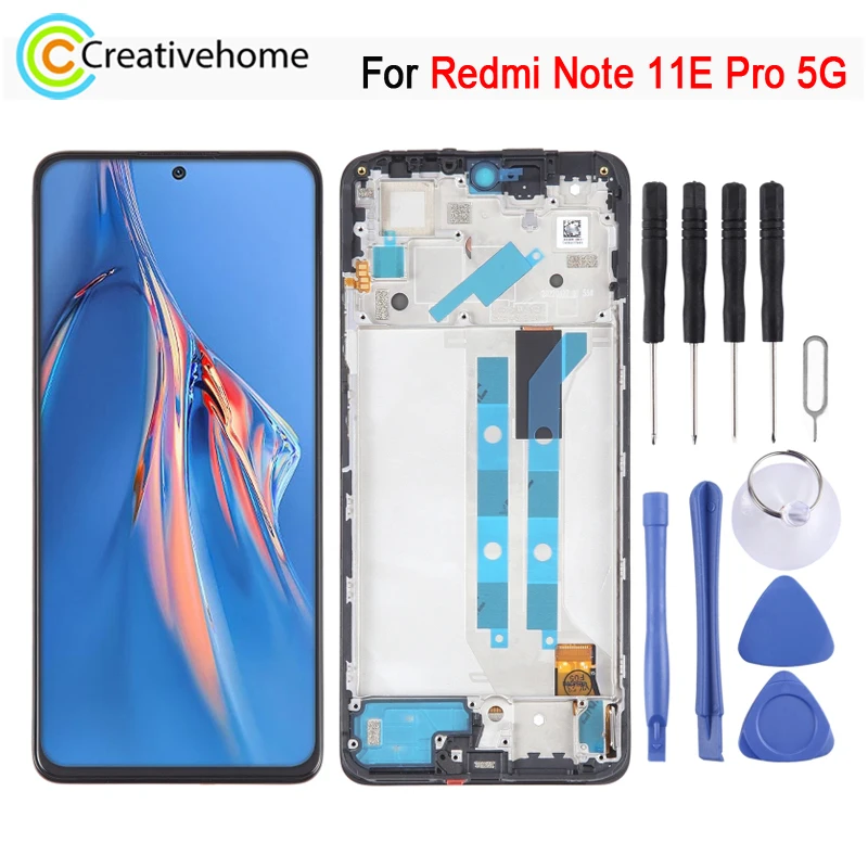 

OLED Material 6.67 Inch LCD Screen For Xiaomi Redmi Note 11E Pro 5G Digitizer Full Assembly with Frame