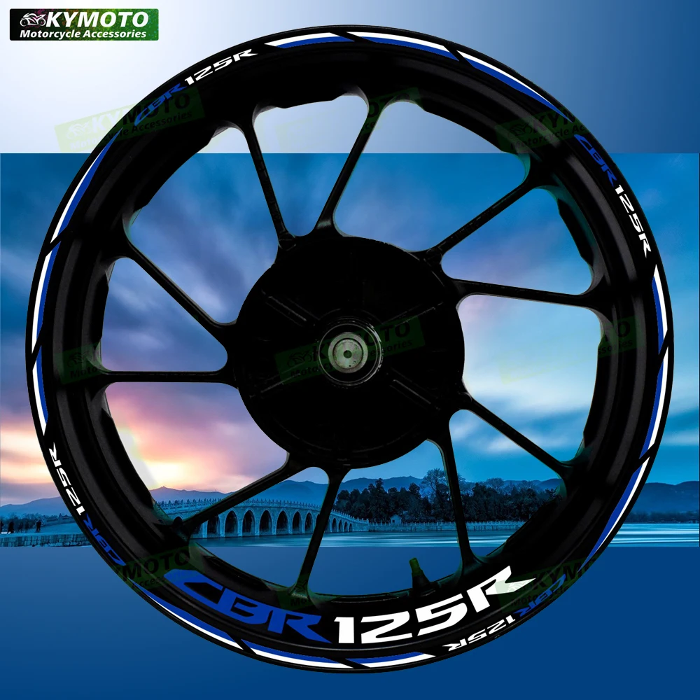 

For Honda CBR125R CBR 125R motorcycle accessories 17 inch front and rear wheel stickers fairing reflective decals decoration