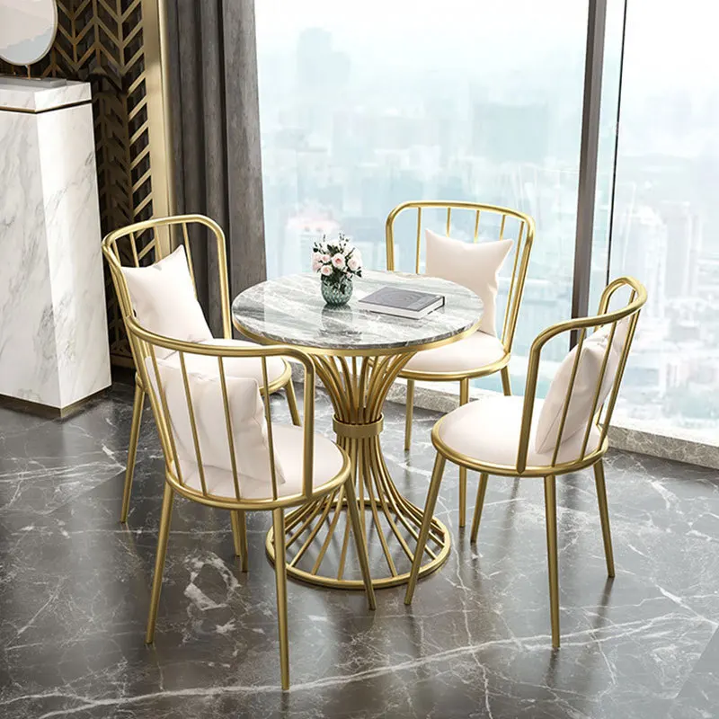 Talk about rock reception four small single table chair combination light sales building board one table negot