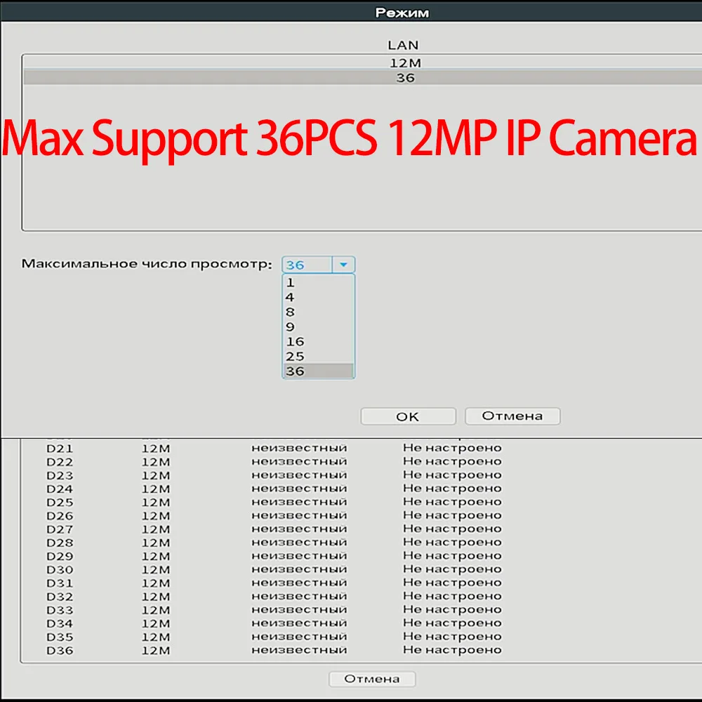 H.265/H.264 16CH 12MP NVR with Motion Detection & P2P Remote Viewing  XMEYE/CMS Compatible