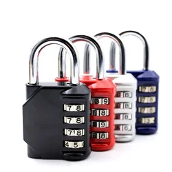 Portable Travel Suitcase 4 Dial Zinc Alloy Code Door Keyless Luggage lock outdoor combination padlock door lock