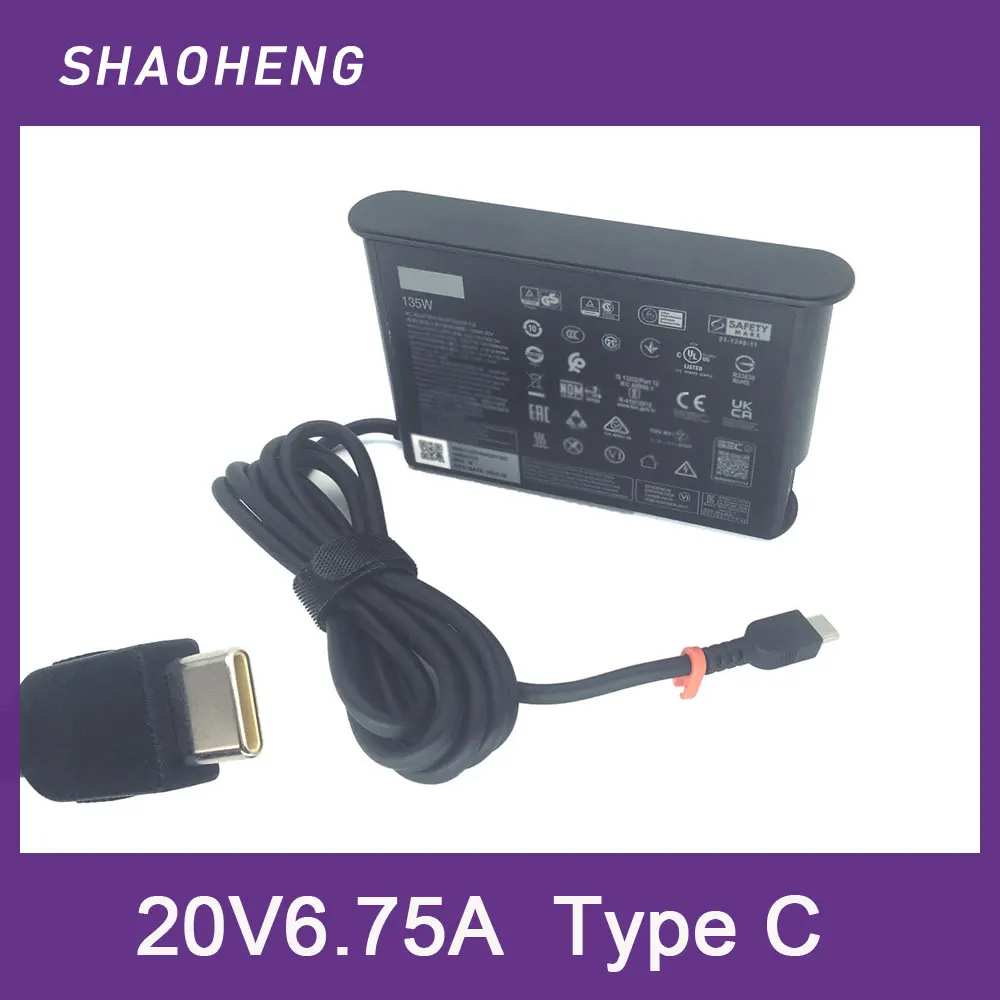 Cargador de CA USB C de 135W para Laptop ThinkBook 14 G2 ITL 20VD ADL135YSDC3A, Fuente de Alimentación Tipo C de 20V 6.75A