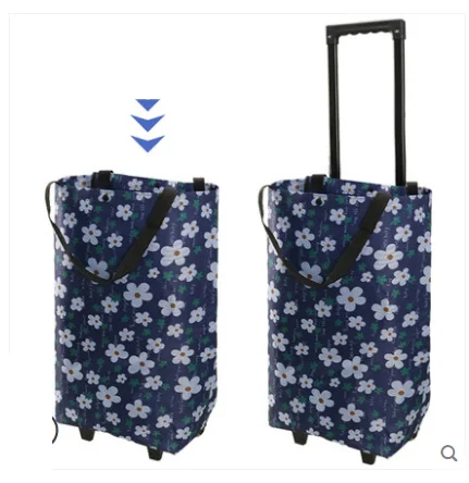 shopping bag for women travel trolley bag for shopping luggage bag with wheels Luggage Cart Shopping Camping Folding bags wheels