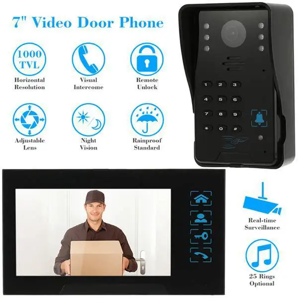 WD02S-14 HD Access Control videocitofono integrato citofono bidirezionale con monitoraggio Smart Home UK plug